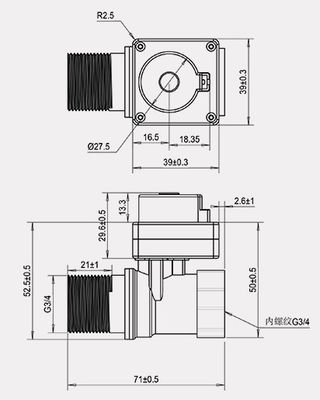 DN15 DC2.5V 1.8NM Zone Valve Motor Adjustable For Open Close